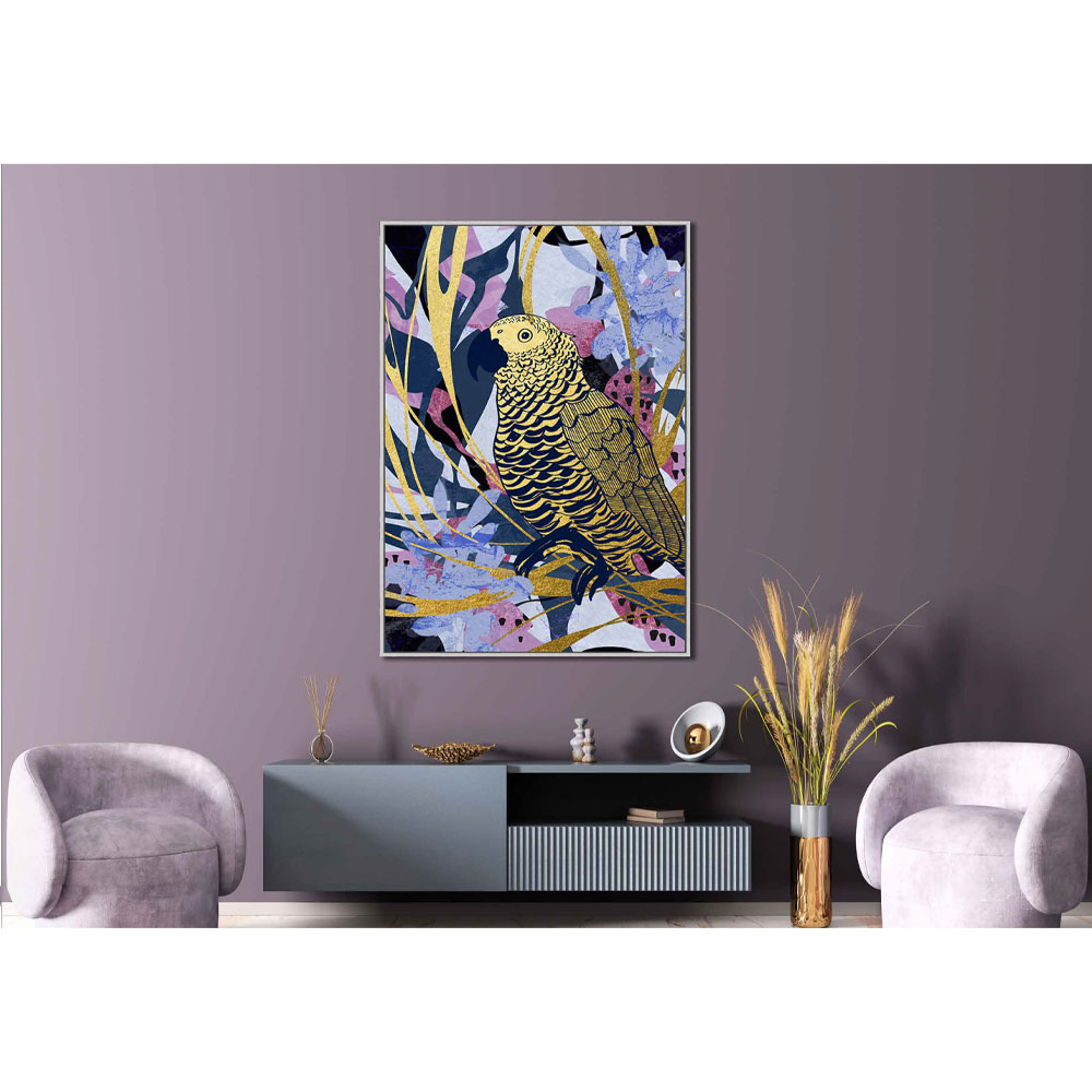 TROPICAL PARROT ΠΙΝΑΚΑΣ ΔΙΑΚΟΣΜΗΣΗΣ 83x123x4 ΚΑΜΒΑΣ ΠΟΛΥΧΡΩΜΟ ΞΥΛΟ ΦΥΣΙΚΟ - Image 2