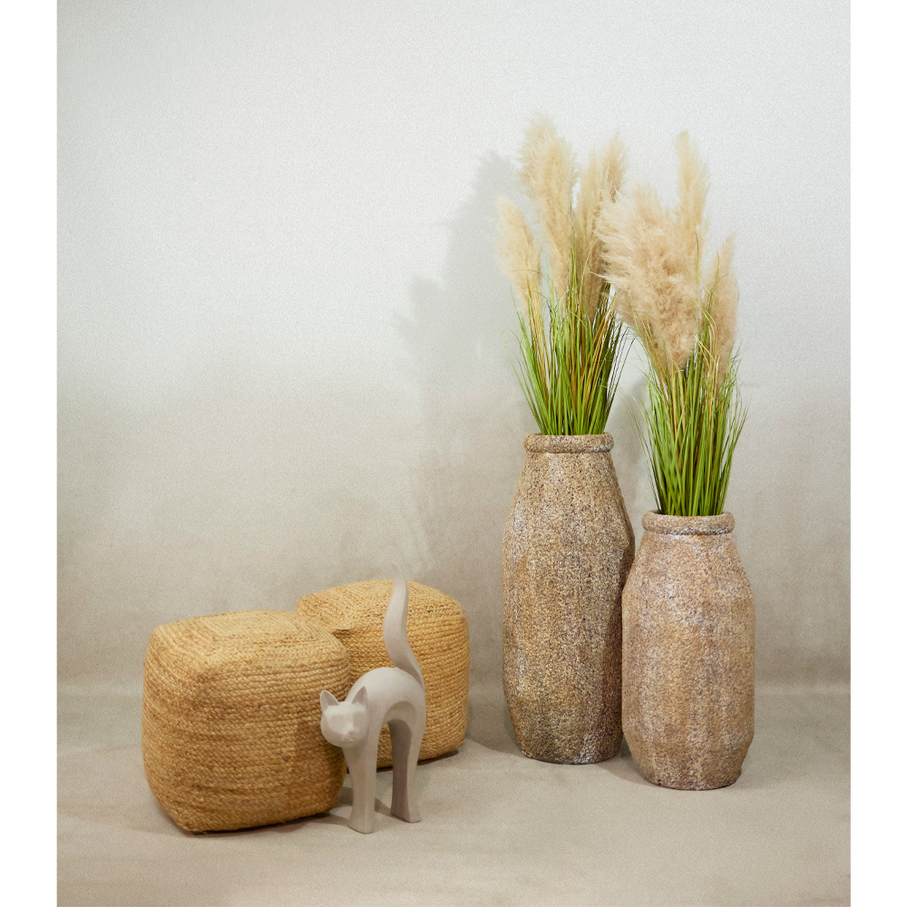 FOLEGANDROS ΓΛΑΣΤΡΑ 41x41x92 FIBER GLASS ΜΠΕΖ ΚΑΦΕ - Image 2