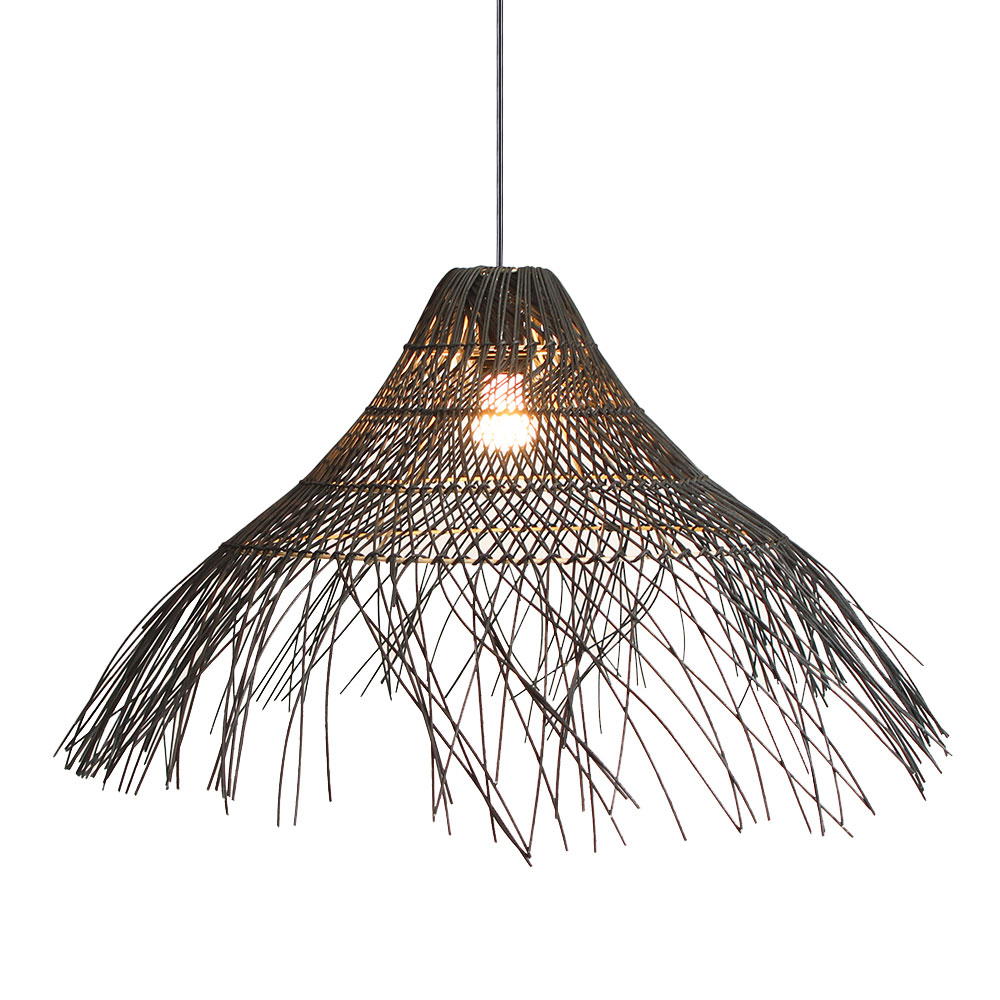 MEDUSE ΦΩΤΙΣΤΙΚΟ ΟΡΟΦΗΣ 75x75x26cm ΜΕΤΑΛΛΟ ΜΑΥΡΟ RATTAN