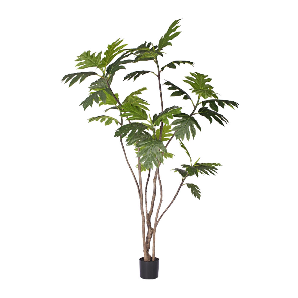 BREADFRUIT TREE ΔΕΝΤΡΟ ΤΕΧΝΗΤΟ ΣΕ ΓΛΑΣΤΡΑ 240 PE ΠΡΑΣΙΝΟ ΜΕΤΑΞΩΤΟ ΥΦΑΣΜΑ