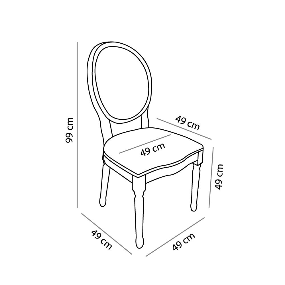 LOUIS ΚΑΡΕΚΛΑ ΜΑΥΡΟ 49x49x99 - Image 5