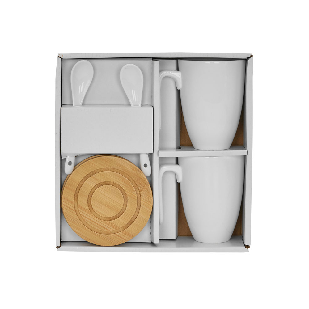 CURVE ΚΟΥΠΑ SET 2ΤΜΧ 22x22x8 ΠΟΡΣΕΛΑΝΗ ΛΕΥΚΟ ΦΥΣΙΚΟ BAMBOO - Image 3