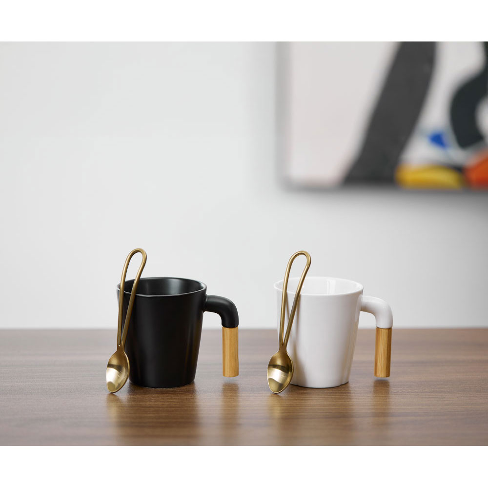 NORDIC ΚΟΥΠΑ SET 4ΤΜΧ 23x23x9 ΠΟΡΣΕΛΑΝΗ ΛΕΥΚΟ ΦΥΣΙΚΟ BAMBOO - Image 2