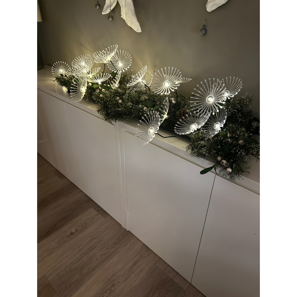 GLOW FLOWER ΓΙΡΛΑΝΤΑ LED 180cm COPPER PVC - Image 2