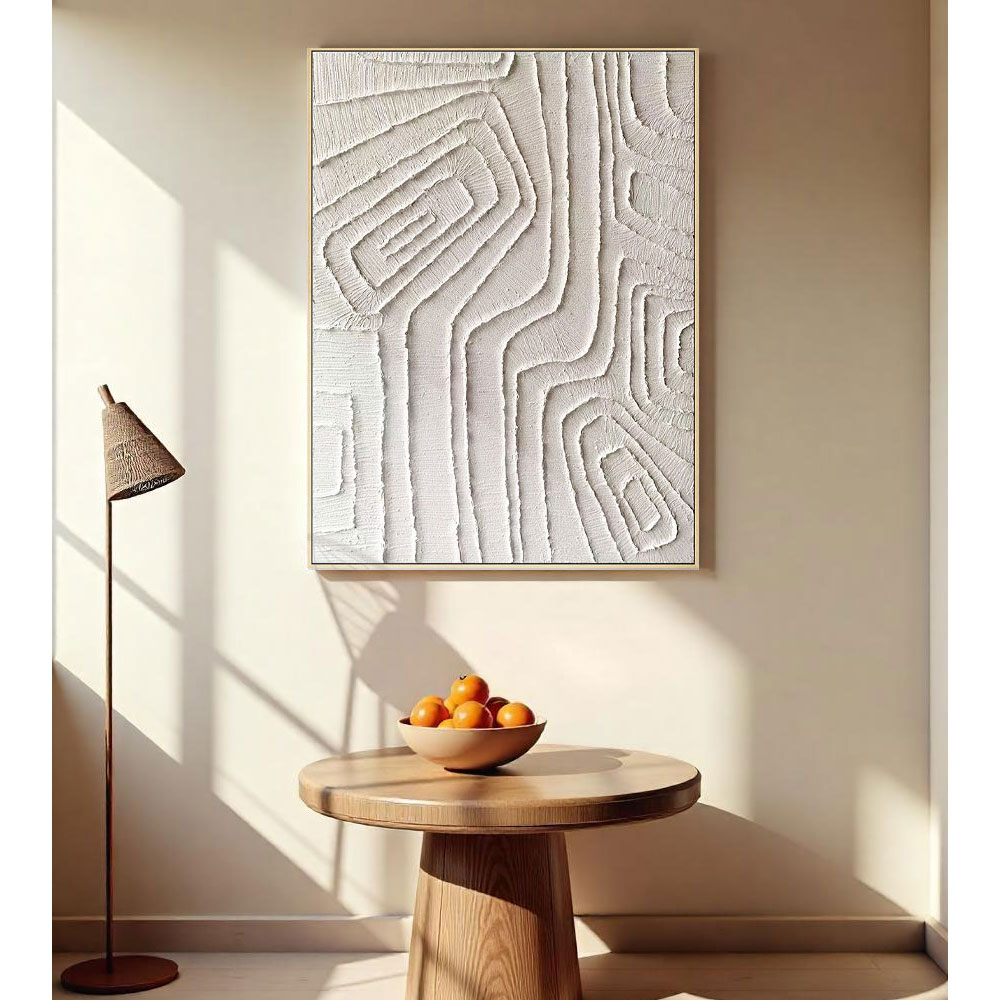 EARTH DIVINE ΠΙΝΑΚΑΣ ΔΙΑΚΟΣΜΗΣΗΣ 75x100x4 OIL ACRYLIC ΜΠΕΖ ΚΑΜΒΑΣ ΦΥΣΙΚΟ - Image 2