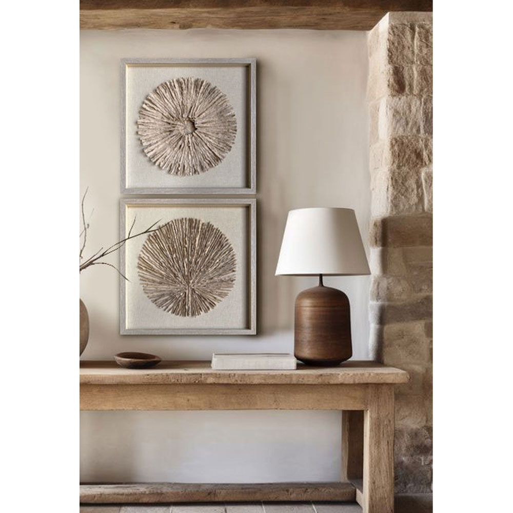 PURE EARTH ΠΙΝΑΚΑΣ ΔΙΑΚΟΣΜΗΣΗΣ 60x60x4 ΧΑΡΤΙ ΜΠΕΖ ΓΥΑΛΙ ΦΥΣΙΚΟ - Image 2