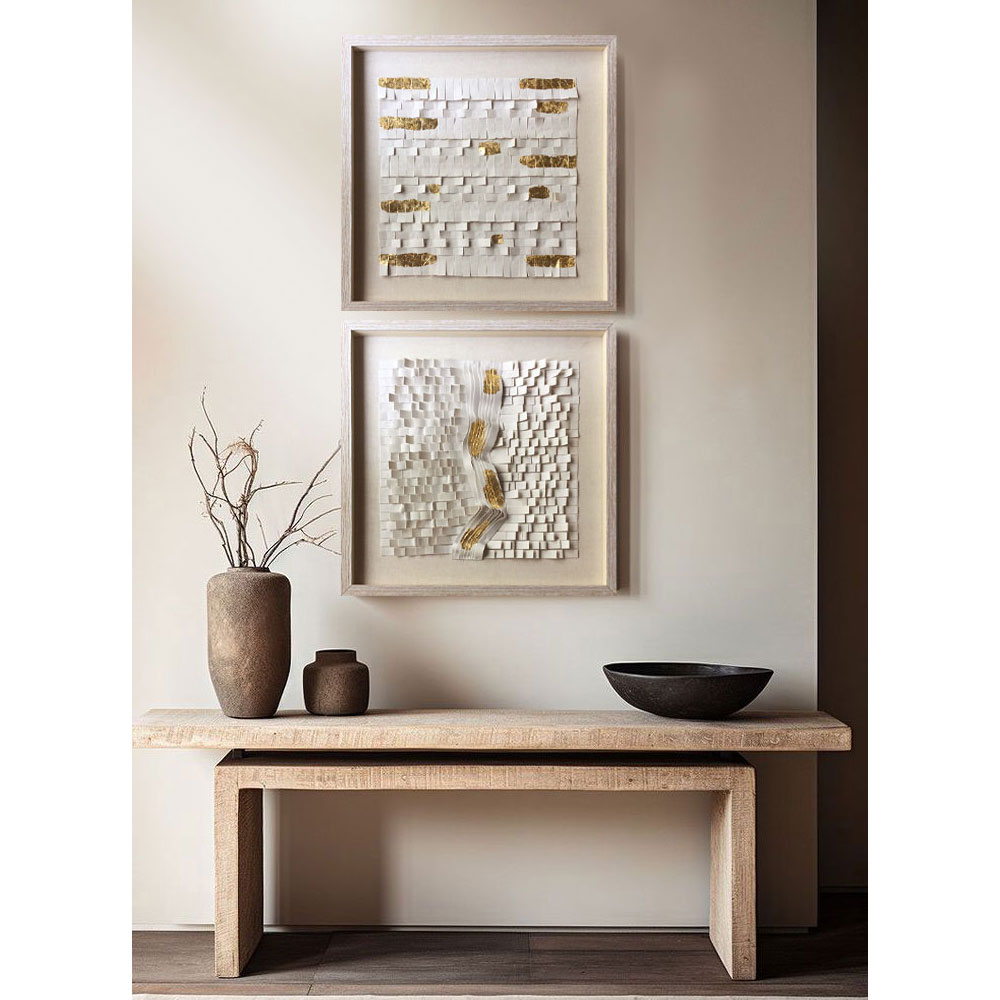 VITAL VIBES ΠΙΝΑΚΑΣ ΔΙΑΚΟΣΜΗΣΗΣ 60x60x4 PEVA ΜΠΕΖ ΧΡΥΣΟ ΓΥΑΛΙ ΦΥΣΙΚΟ - Image 2