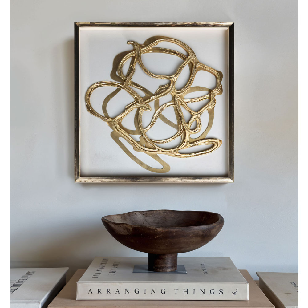 WILD SOUL ΠΙΝΑΚΑΣ ΔΙΑΚΟΣΜΗΣΗΣ 80x80x4 MDF ΧΡΥΣΟ ΛΕΥΚΟ ΓΥΑΛΙ ΧΡΥΣΟ - Image 2