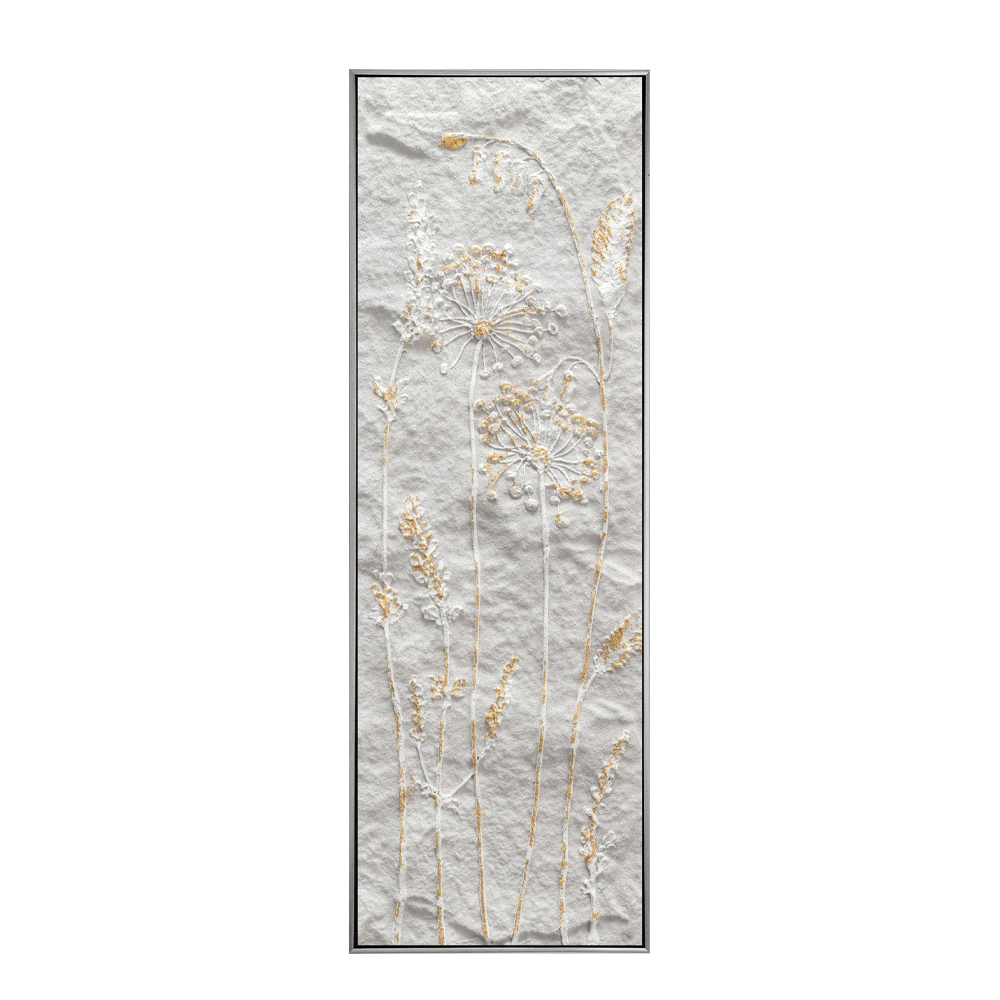 BREATH OF ART ΠΙΝΑΚΑΣ ΔΙΑΚΟΣΜΗΣΗΣ 40x120x4 ΚΑΜΒΑΣ ΛΕΥΚΟ ΧΡΥΣΟ ΞΥΛΟ