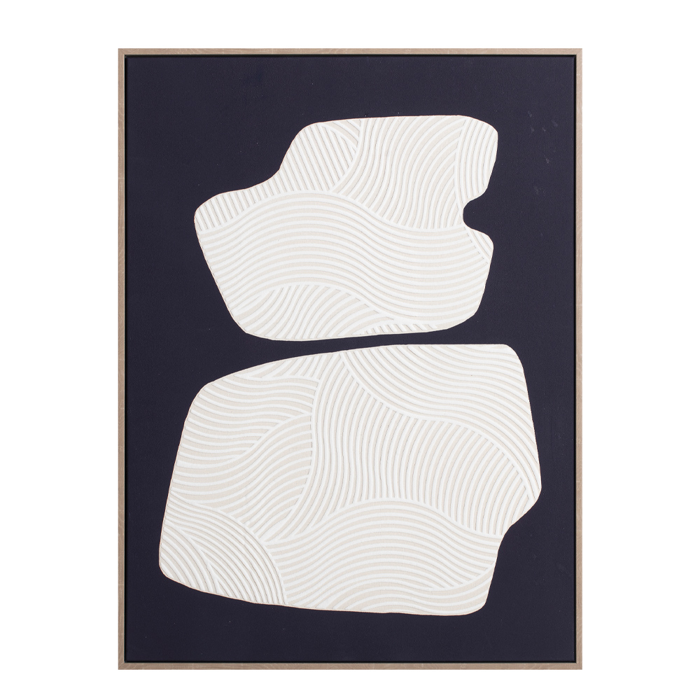 BOUNDLESS ART ΠΙΝΑΚΑΣ ΔΙΑΚΟΣΜΗΣΗΣ 60x80x5cm ΛΙΝΟ ΜΑΥΡΟ ΛΕΥΚΟ ΞΥΛΟ ΦΥΣΙΚΟ