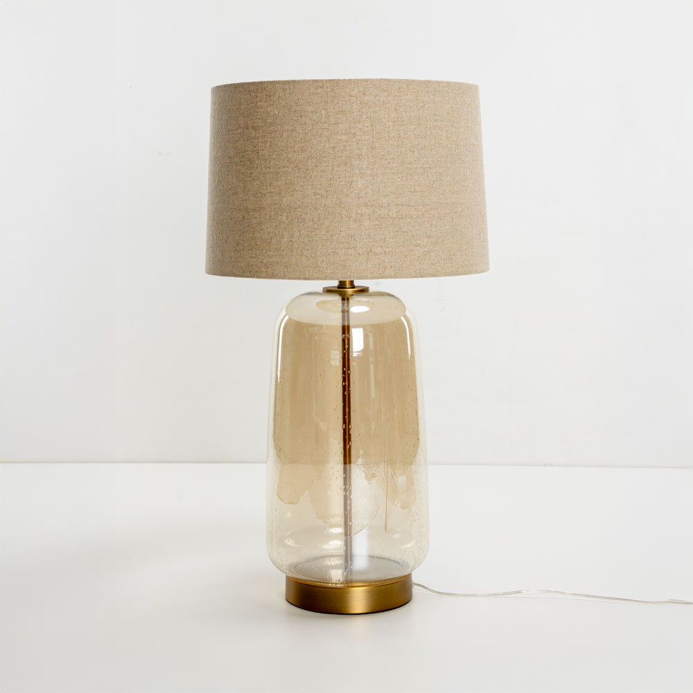 BEXLEY ΦΩΤΙΣΤΙΚΟ ΕΠΙΤΡΑΠΕΖΙΟ 43x43x79cm ΓΥΑΛΙ ΜΕΛΙ ΧΡΥΣΟ ΛΙΝΟ ΜΠΕΖ