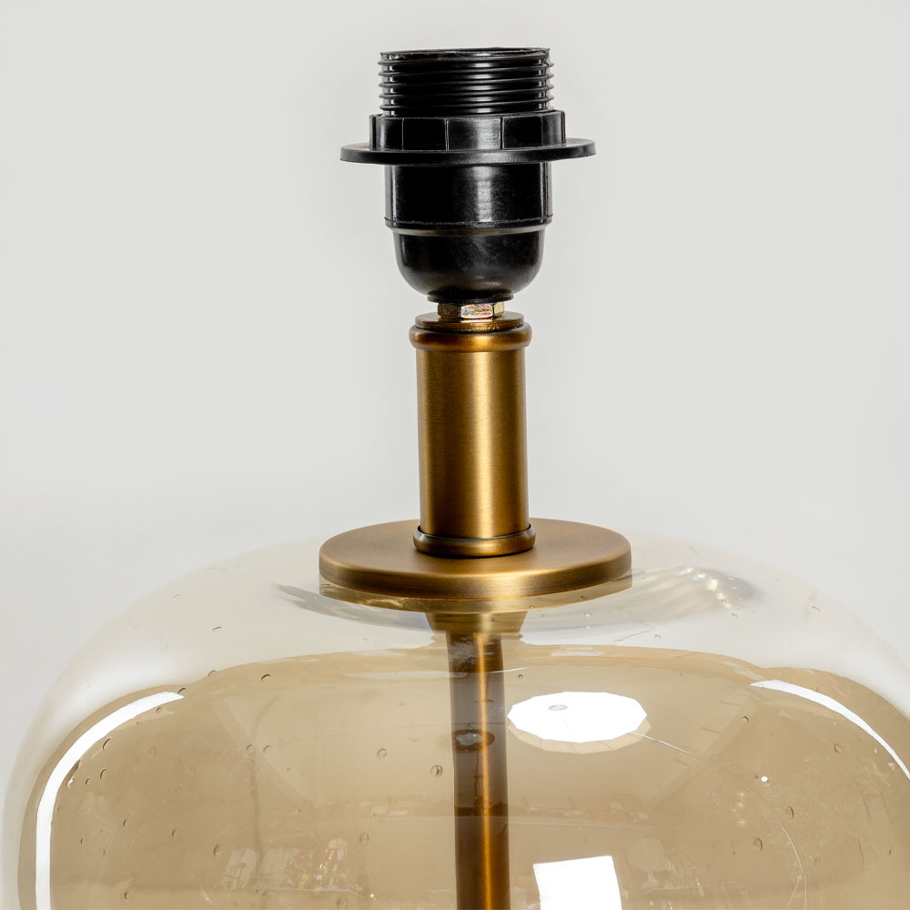 BEXLEY ΦΩΤΙΣΤΙΚΟ ΕΠΙΤΡΑΠΕΖΙΟ 43x43x79cm ΓΥΑΛΙ ΜΕΛΙ ΧΡΥΣΟ ΛΙΝΟ ΜΠΕΖ - Image 5