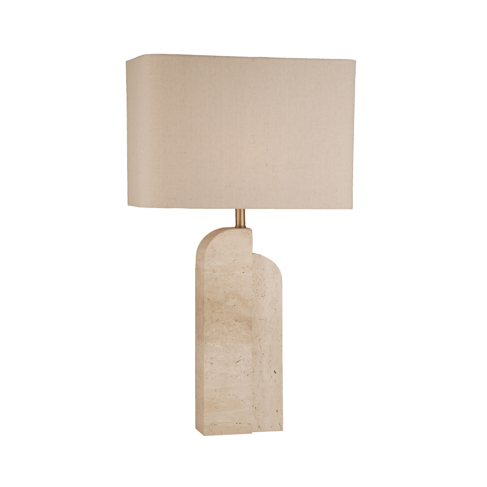 SADIE ΦΩΤΙΣΤΙΚΟ ΕΠΙΤΡΑΠΕΖΙΟ 41x20x71cm ΜΑΡΜΑΡΟ ΜΠΕΖ ΧΡΥΣΟ ΛΙΝΟ ΜΠΕΖ