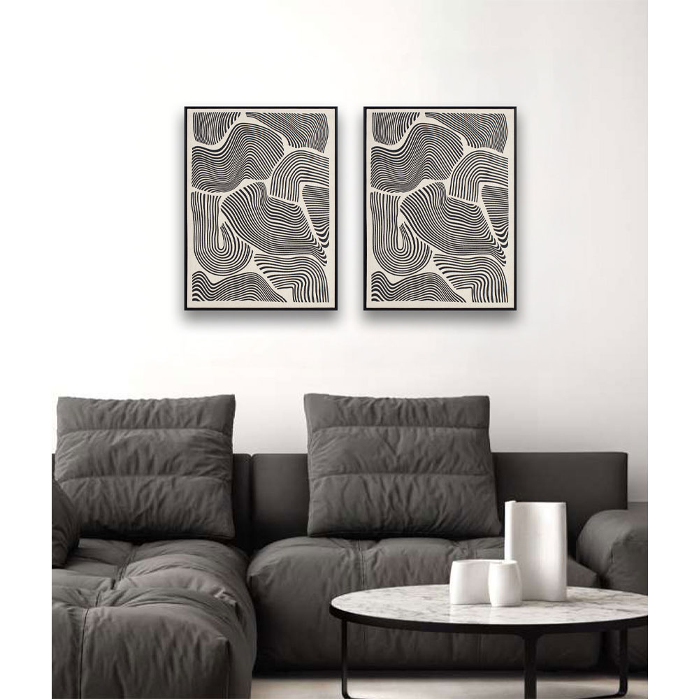 FOLLOW YOUR DREAMS ΠΙΝΑΚΑΣ ΔΙΑΚΟΣΜΗΣΗΣ 60x80x4cm ΚΑΜΒΑΣ ΛΕΥΚΟ ΜΑΥΡΟ ΞΥΛΟ ΜΑΥΡΟ - Image 2