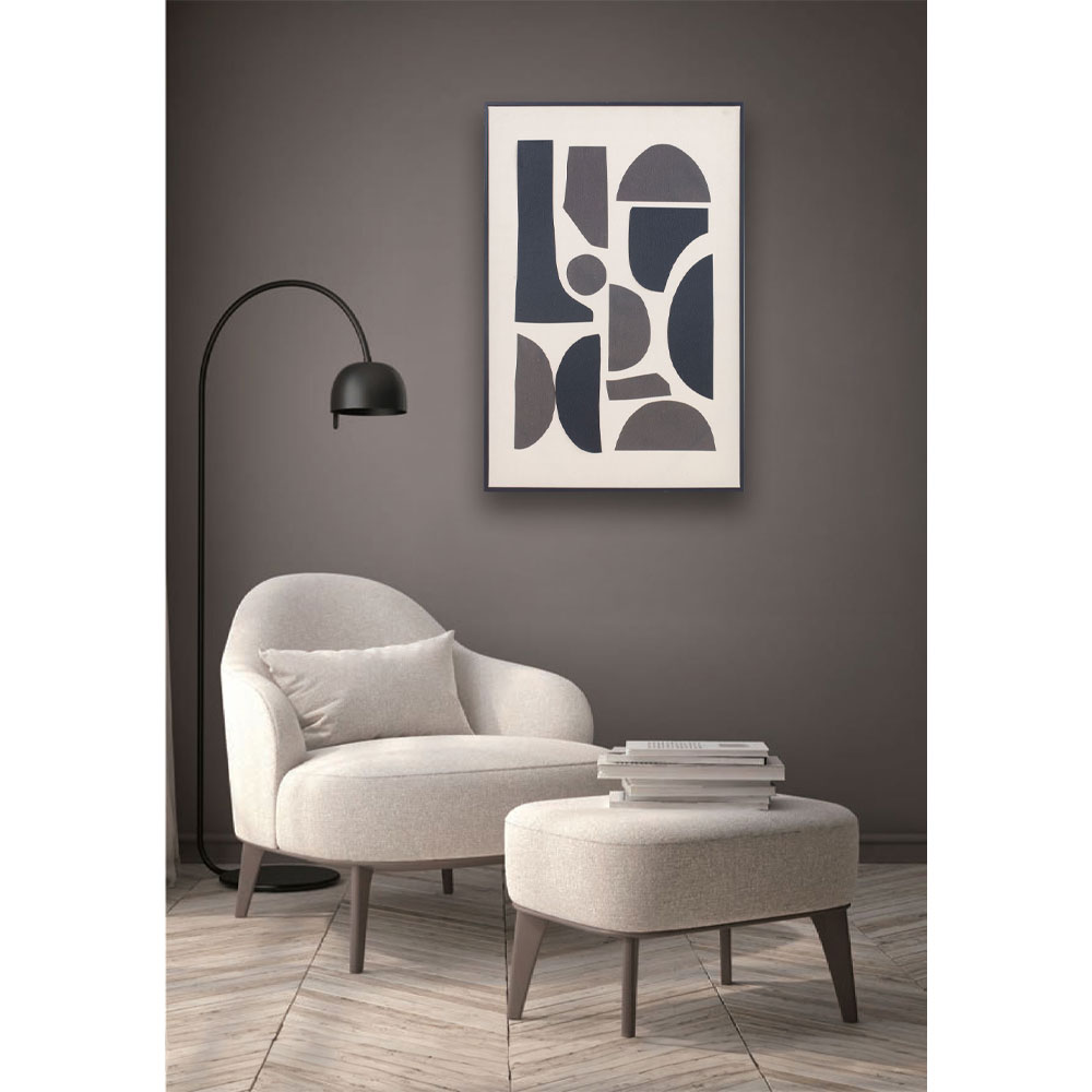 POSITIVE VIBES ΠΙΝΑΚΑΣ ΔΙΑΚΟΣΜΗΣΗΣ 60x90x4cm ΛΙΝΟ ΛΕΥΚΟ ΜΑΥΡΟ ΞΥΛΟ ΜΑΥΡΟ - Image 2