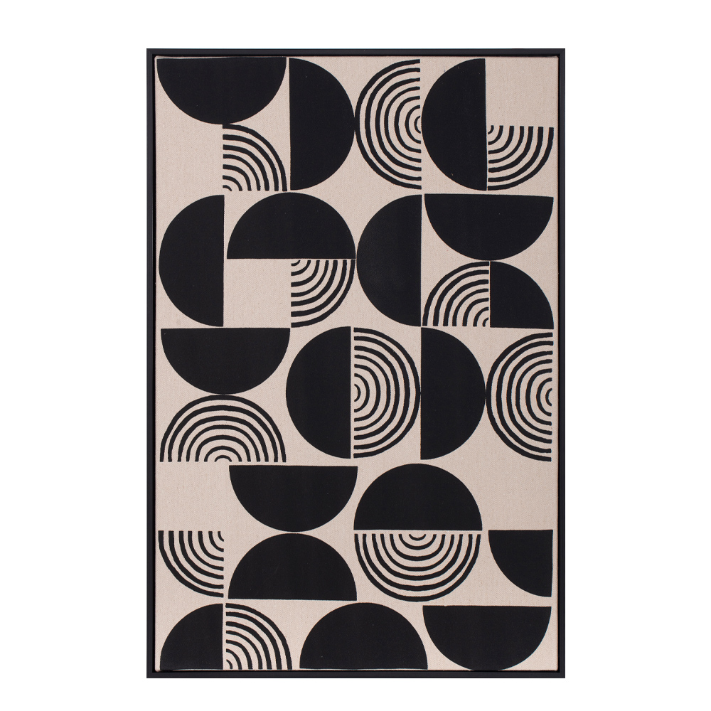 POSITIVE VIBES ΠΙΝΑΚΑΣ ΔΙΑΚΟΣΜΗΣΗΣ 60x90x4cm ΛΙΝΟ ΛΕΥΚΟ ΜΑΥΡΟ ΞΥΛΟ ΜΑΥΡΟ