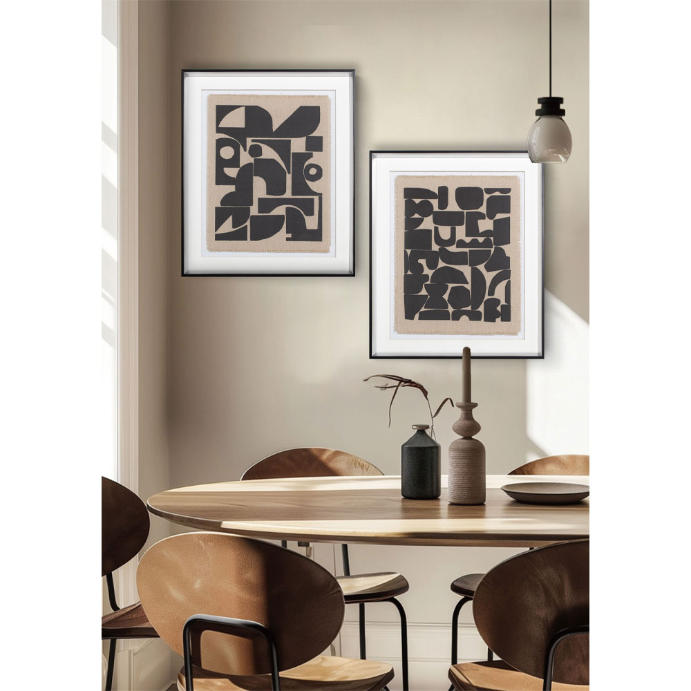 DO MORE ΠΙΝΑΚΑΣ ΔΙΑΚΟΣΜΗΣΗΣ 50x60x4cm ΓΥΑΛΙ ΛΕΥΚΟ ΜΑΥΡΟ ΞΥΛΟ ΜΑΥΡΟ - Image 2