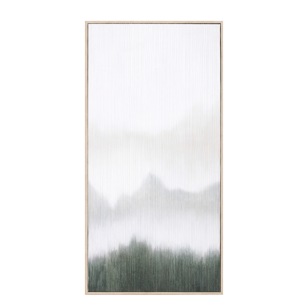 LOST IN NATURE ΠΙΝΑΚΑΣ ΔΙΑΚΟΣΜΗΣΗΣ 45x90x5cm ΚΑΜΒΑΣ ΛΕΥΚΟ ΠΡΑΣΙΝΟ ΞΥΛΟ ΦΥΣΙΚΟ