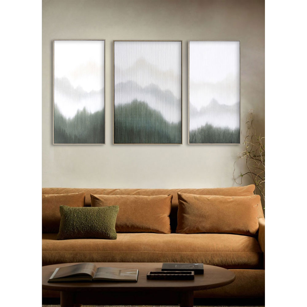 LOST IN NATURE ΠΙΝΑΚΑΣ ΔΙΑΚΟΣΜΗΣΗΣ 45x90x5cm ΚΑΜΒΑΣ ΛΕΥΚΟ ΠΡΑΣΙΝΟ ΞΥΛΟ ΦΥΣΙΚΟ - Image 2