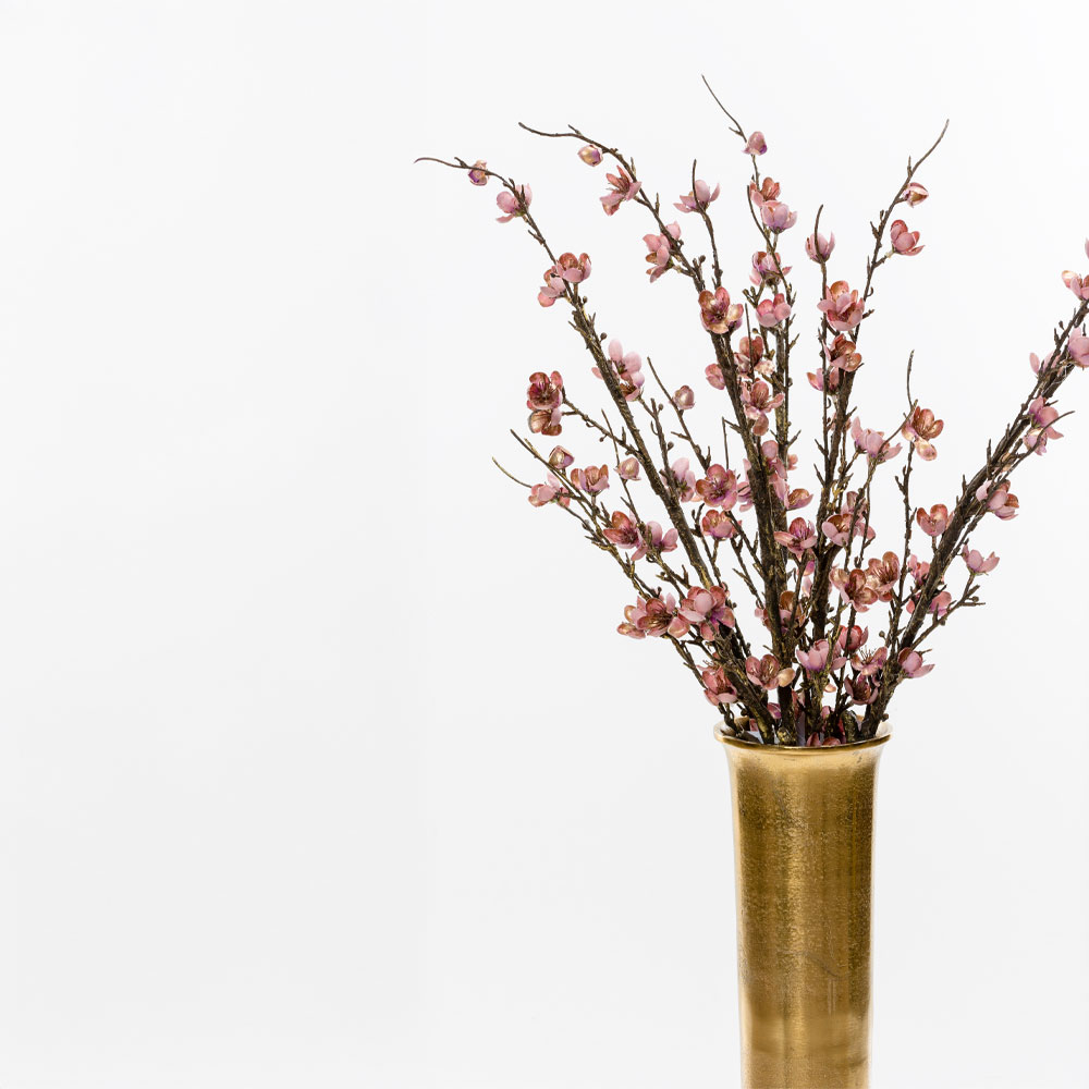 WINTERSWEET ΚΛΑΔΙ ΤΕΧΝΗΤΟ 79cm ΥΦΑΣΜΑ DUSTY PINK ΜΠΕΖ ΠΡΑΣΙΝΟ PVC - Image 2