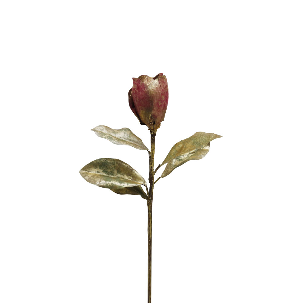 MAGNOLIA ΛΟΥΛΟΥΔΙ ΤΕΧΝΗΤΟ 58cm ΥΦΑΣΜΑ ΜΠΟΡΝΤΩ ΧΡΥΣΟ ΠΡΑΣΙΝΟ PVC