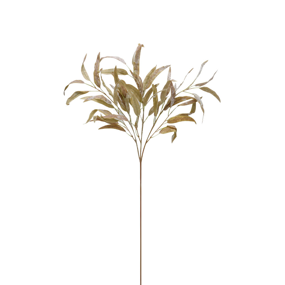 EUCALYPTUS LEAVES ΚΛΑΔΙ ΤΕΧΝΗΤΟ 101cm ΥΦΑΣΜΑ ΜΠΕΖ ΚΑΦΕ PVC