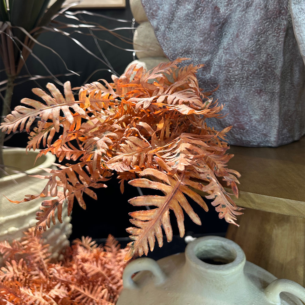 PTERIS ΚΛΑΔΙ ΤΕΧΝΗΤΟ 68cm PVC TERRACOTTA - Image 2