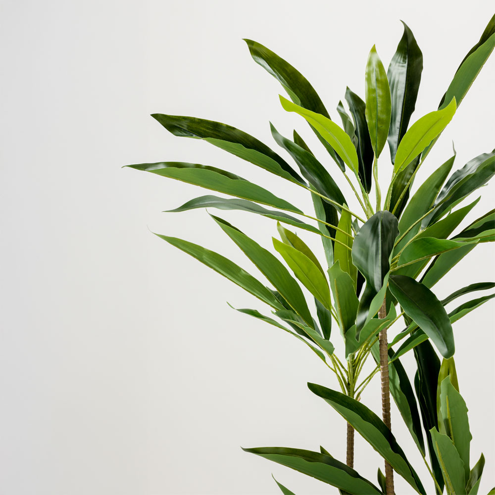 VELVET TREE ΔΕΝΤΡΟ ΤΕΧΝΗΤΟ ΣΕ ΓΛΑΣΤΡΑ 120cm PVC ΠΡΑΣΙΝΟ ΜΑΥΡΟ ΤΣΙΜΕΝΤΟ - Image 3