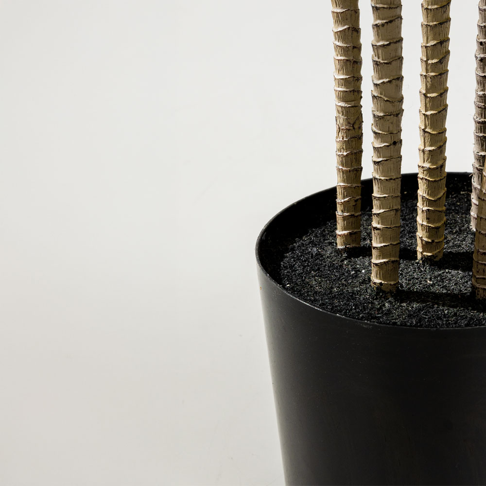 VELVET TREE ΔΕΝΤΡΟ ΤΕΧΝΗΤΟ ΣΕ ΓΛΑΣΤΡΑ 120cm PVC ΠΡΑΣΙΝΟ ΜΑΥΡΟ ΤΣΙΜΕΝΤΟ - Image 4