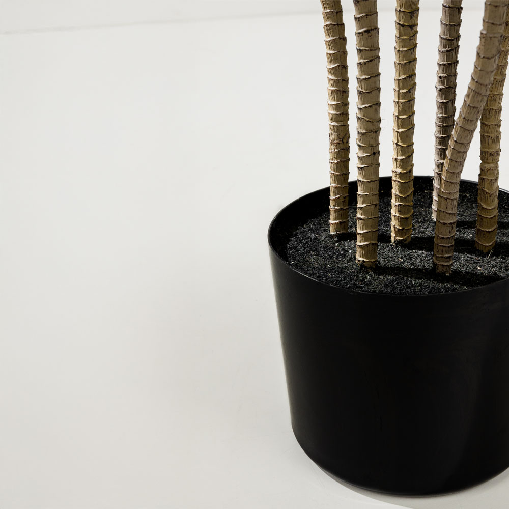 VELVET TREE ΔΕΝΤΡΟ ΤΕΧΝΗΤΟ ΣΕ ΓΛΑΣΤΡΑ 140cm PVC ΠΡΑΣΙΝΟ ΜΑΥΡΟ ΤΣΙΜΕΝΤΟ - Image 4