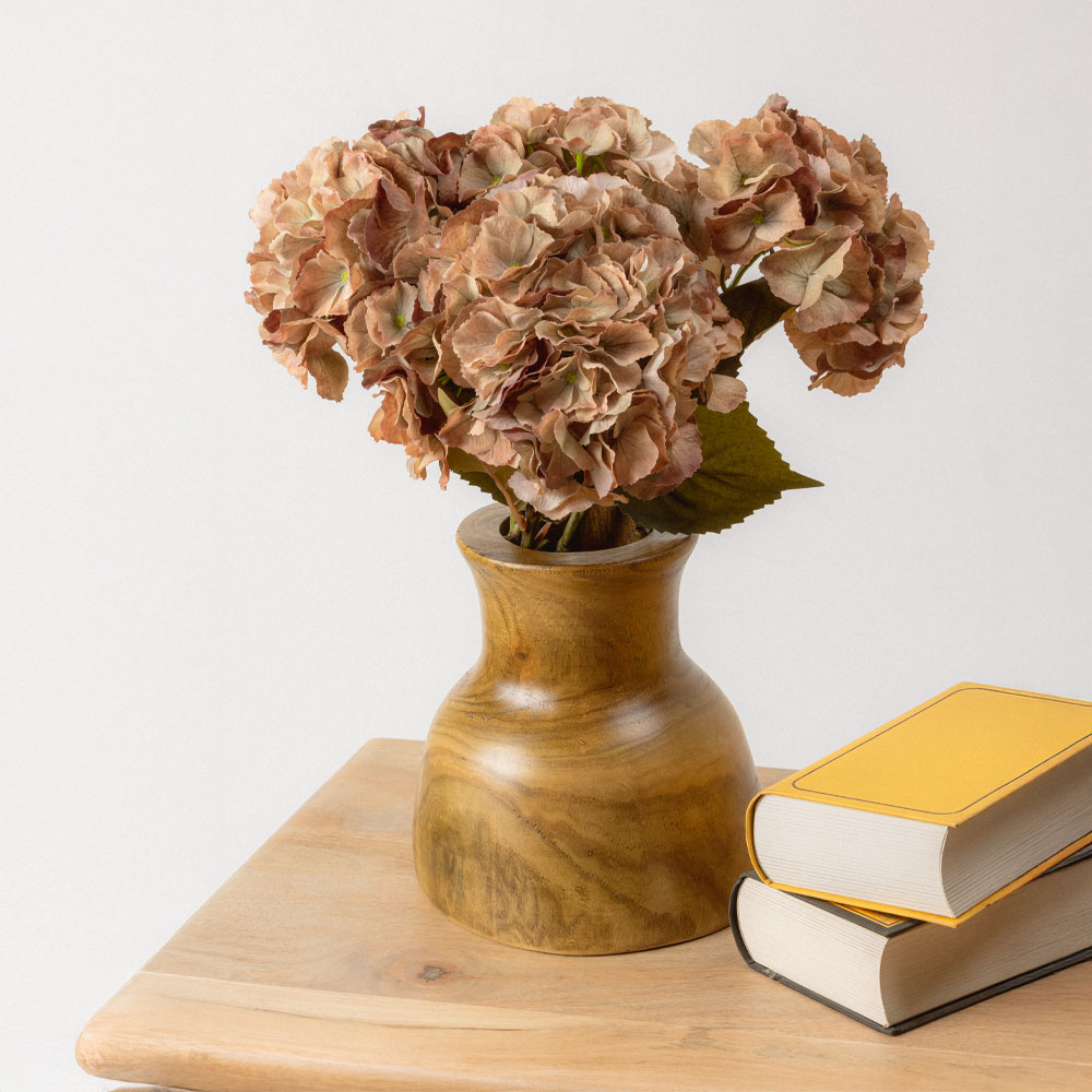 HYDRANGEA ΛΟΥΛΟΥΔΙ ΤΕΧΝΗΤΟ 52 POLYESTER ΚΙΤΡΙΝΟ ΚΑΦΕ ΠΡΑΣΙΝΟ - Image 2