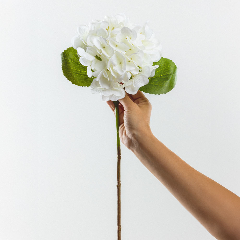 HYDRANGEA ΛΟΥΛΟΥΔΙ ΤΕΧΝΗΤΟ 67 POLYESTER ΛΕΥΚΟ ΠΡΑΣΙΝΟ - Image 2