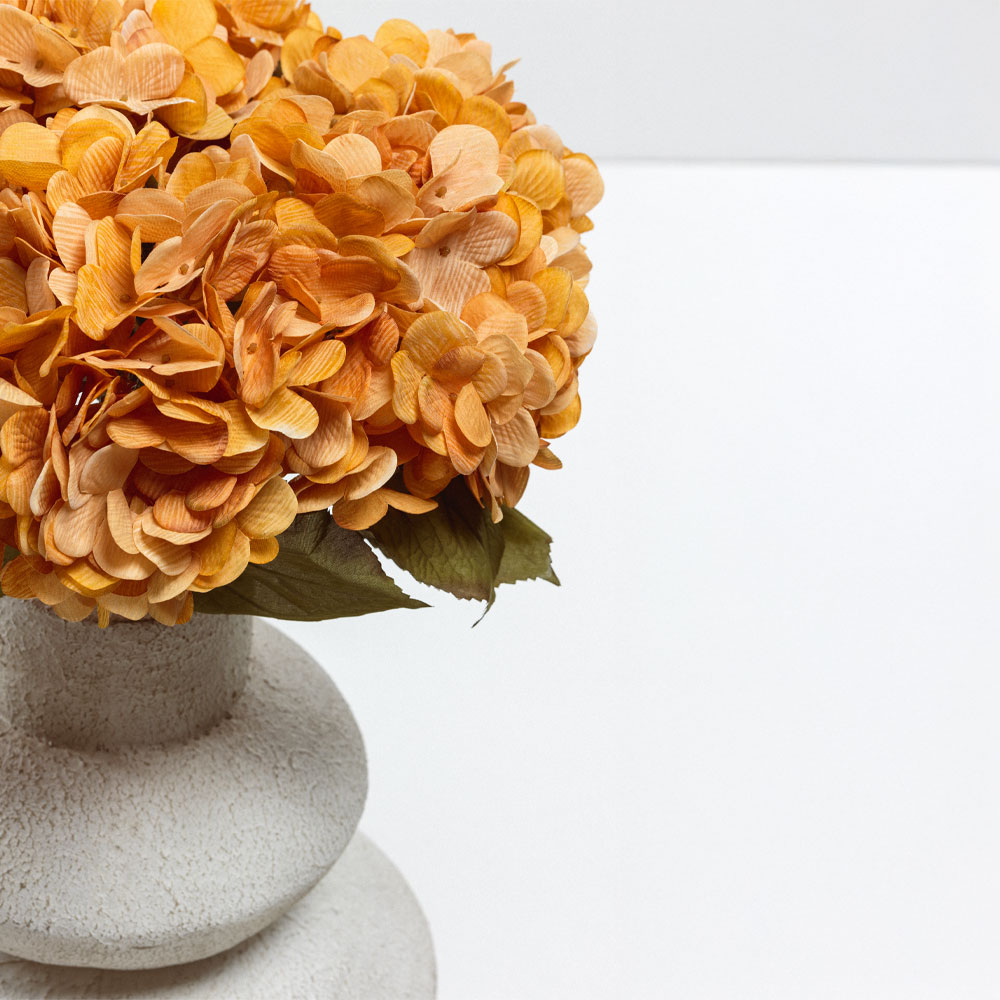 HYDRANGEA ΛΟΥΛΟΥΔΙ ΤΕΧΝΗΤΟ 67 POLYESTER ΚΙΤΡΙΝΟ ΠΟΡΤΟΚΑΛΙ ΠΡΑΣΙΝΟ - Image 2