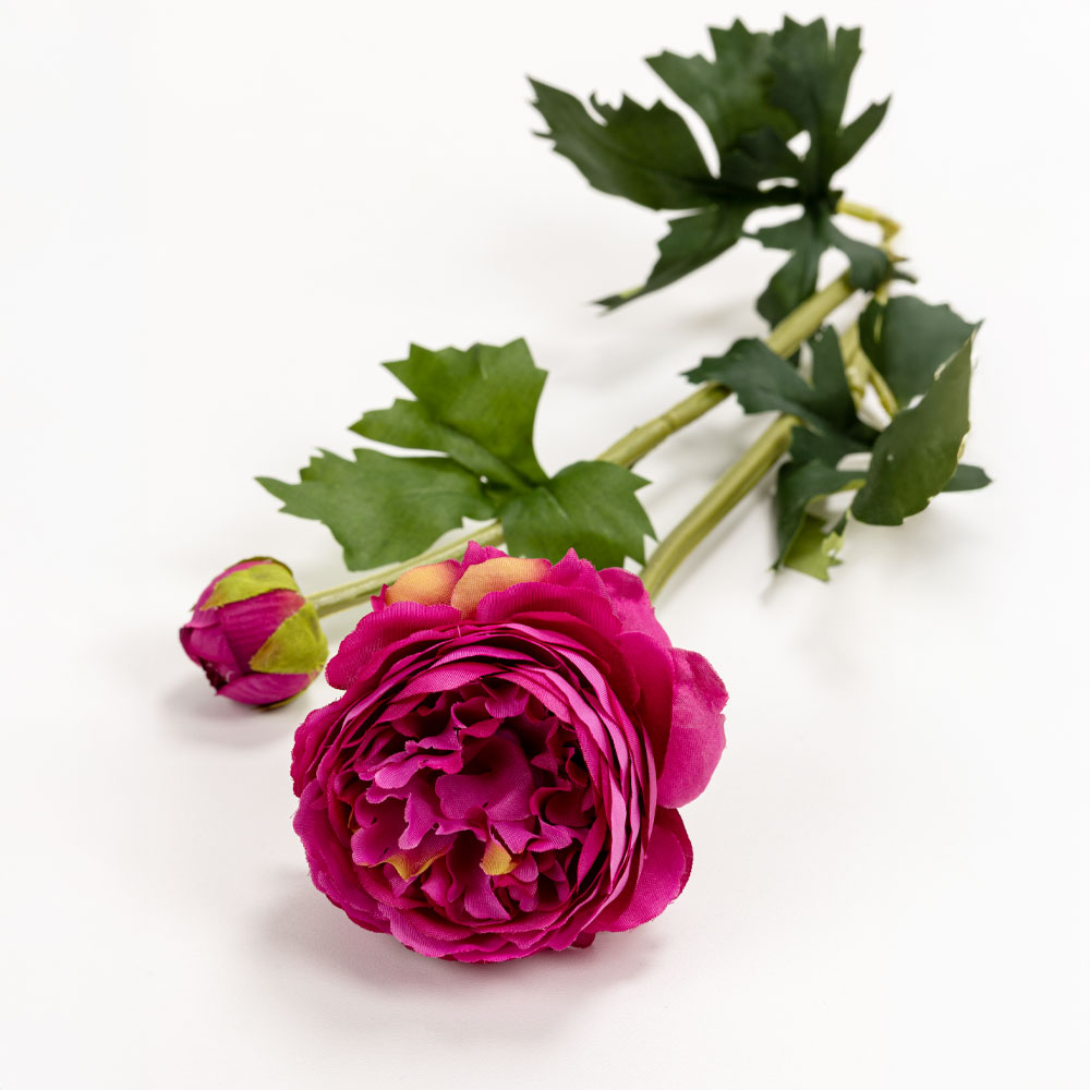 RANUNCULUS ΛΟΥΛΟΥΔΙ ΤΕΧΝΗΤΟ 48 POLYESTER ΦΟΥΞΙΑ ΠΡΑΣΙΝΟ - Image 3