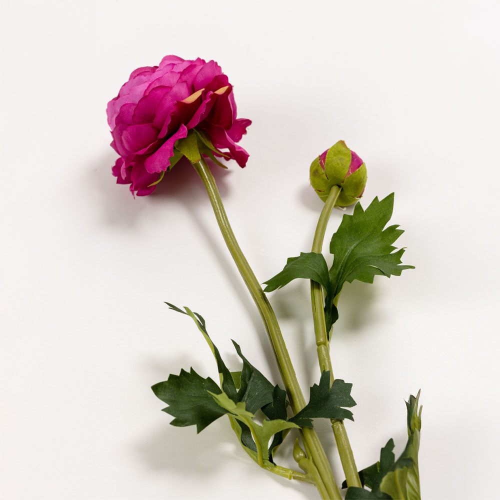 RANUNCULUS ΛΟΥΛΟΥΔΙ ΤΕΧΝΗΤΟ 48 POLYESTER ΦΟΥΞΙΑ ΠΡΑΣΙΝΟ - Image 5