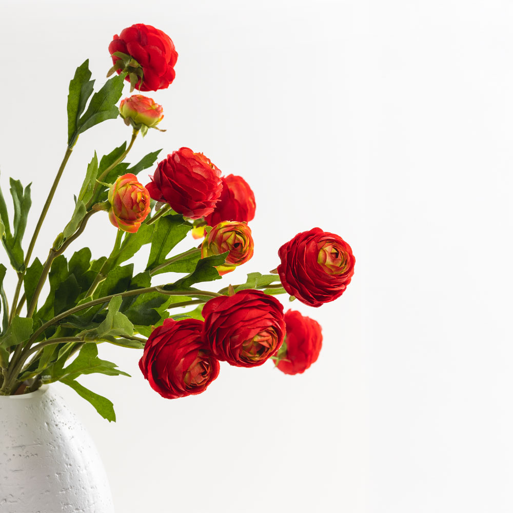 RANUNCULUS ΛΟΥΛΟΥΔΙ ΤΕΧΝΗΤΟ 42 POLYESTER ΚΟΚΚΙΝΟ ΠΡΑΣΙΝΟ ΠΡΑΣΙΝΟ - Image 3