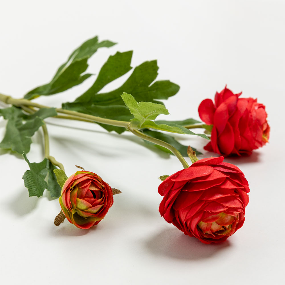 RANUNCULUS ΛΟΥΛΟΥΔΙ ΤΕΧΝΗΤΟ 42 POLYESTER ΚΟΚΚΙΝΟ ΠΡΑΣΙΝΟ ΠΡΑΣΙΝΟ - Image 4