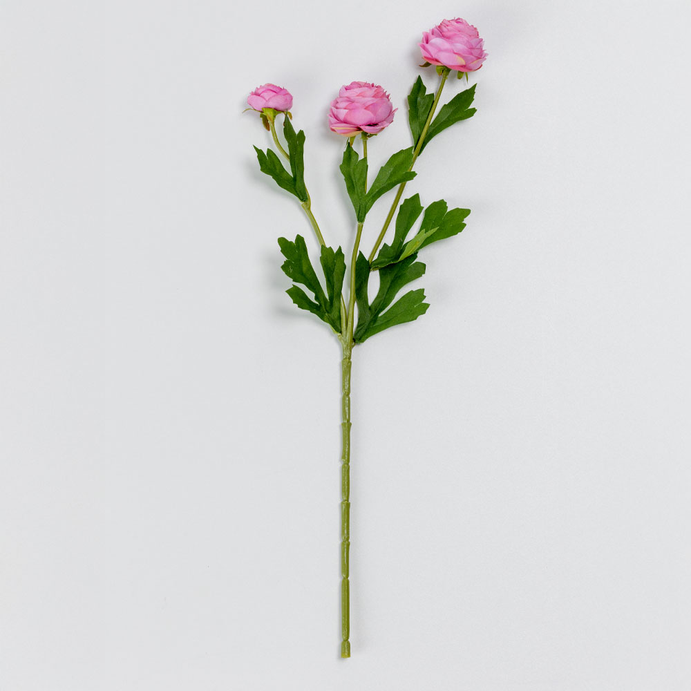 RANUNCULUS ΛΟΥΛΟΥΔΙ ΤΕΧΝΗΤΟ 42 POLYESTER ΡΟΖ ΠΡΑΣΙΝΟ