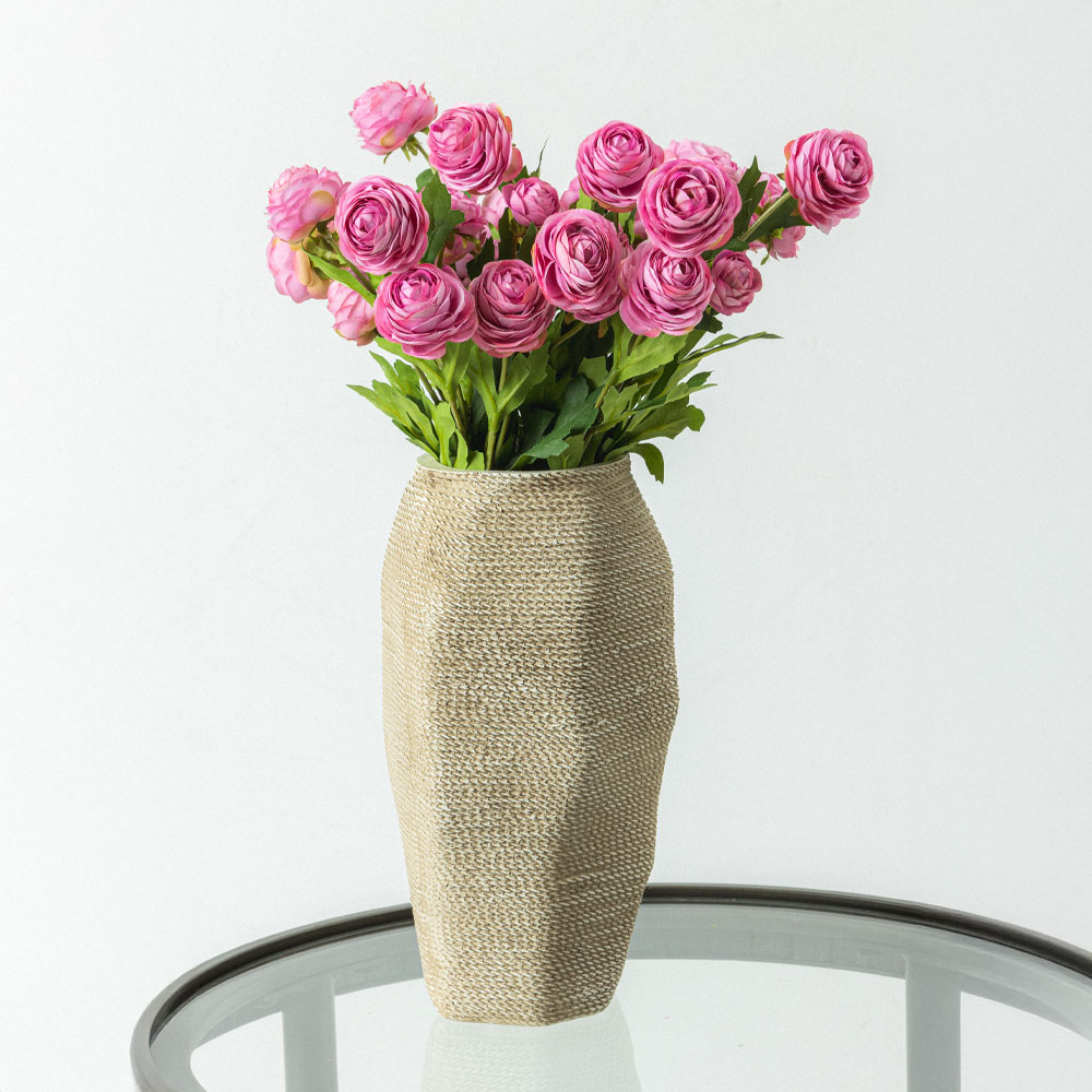 RANUNCULUS ΛΟΥΛΟΥΔΙ ΤΕΧΝΗΤΟ 42 POLYESTER ΡΟΖ ΠΡΑΣΙΝΟ - Image 2