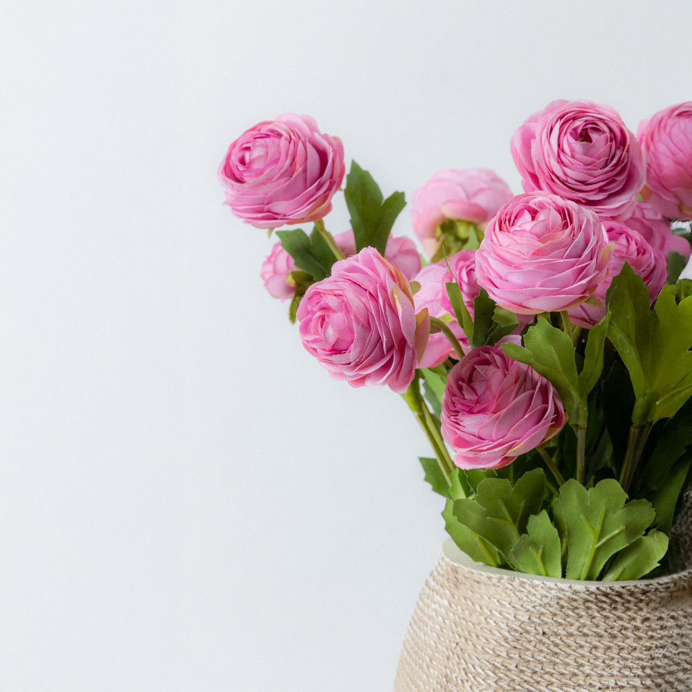 RANUNCULUS ΛΟΥΛΟΥΔΙ ΤΕΧΝΗΤΟ 42 POLYESTER ΡΟΖ ΠΡΑΣΙΝΟ - Image 4