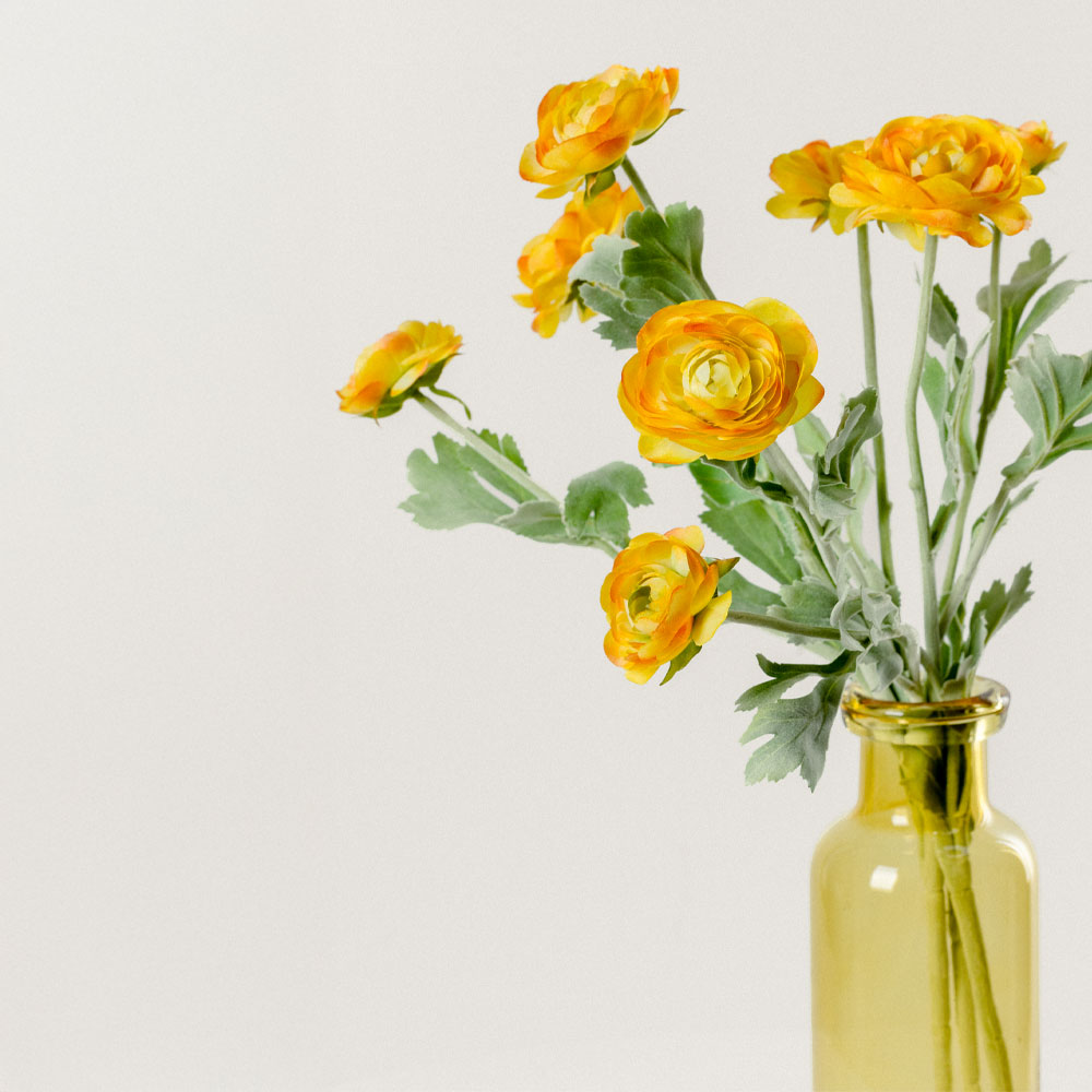 RANUNCULUS ΛΟΥΛΟΥΔΙ ΤΕΧΝΗΤΟ 51 POLYESTER ΚΙΤΡΙΝΟ ΠΡΑΣΙΝΟ - Image 2