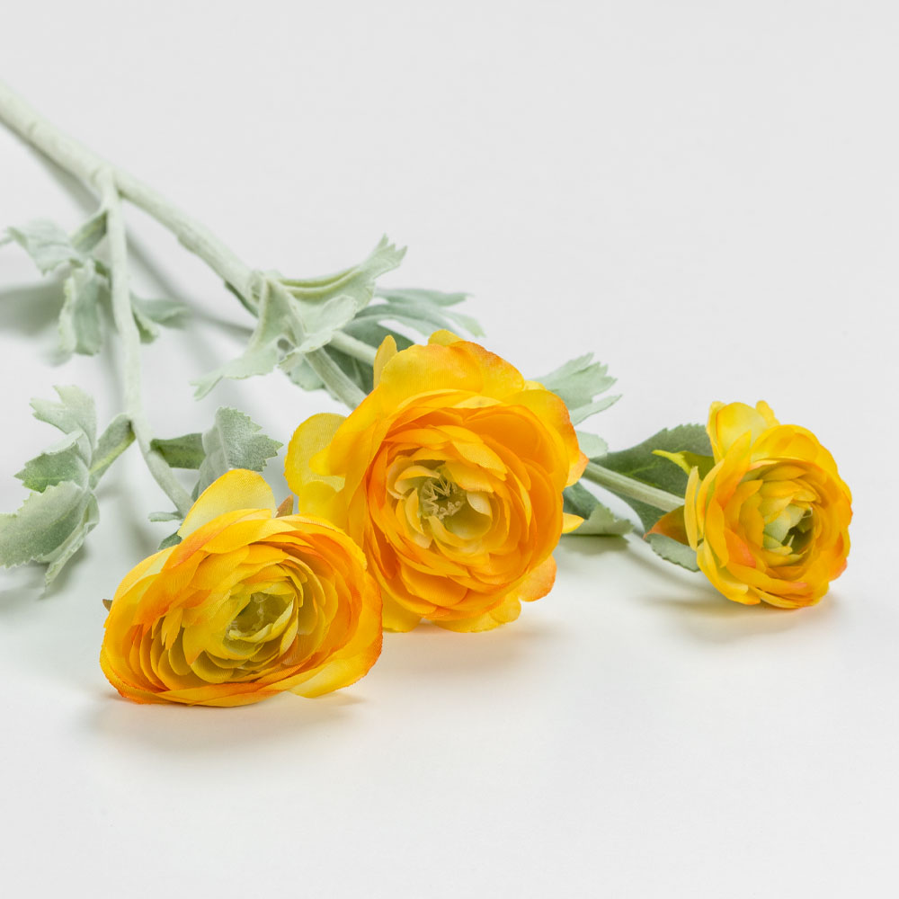 RANUNCULUS ΛΟΥΛΟΥΔΙ ΤΕΧΝΗΤΟ 51 POLYESTER ΚΙΤΡΙΝΟ ΠΡΑΣΙΝΟ - Image 3