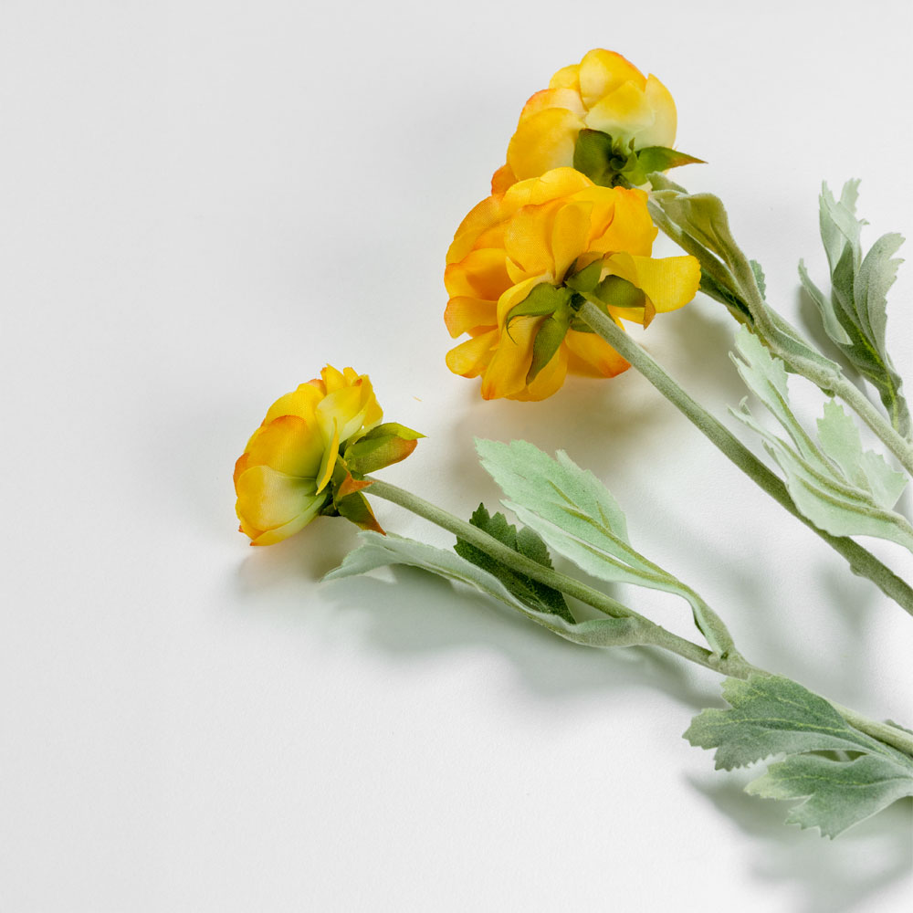 RANUNCULUS ΛΟΥΛΟΥΔΙ ΤΕΧΝΗΤΟ 51 POLYESTER ΚΙΤΡΙΝΟ ΠΡΑΣΙΝΟ - Image 4