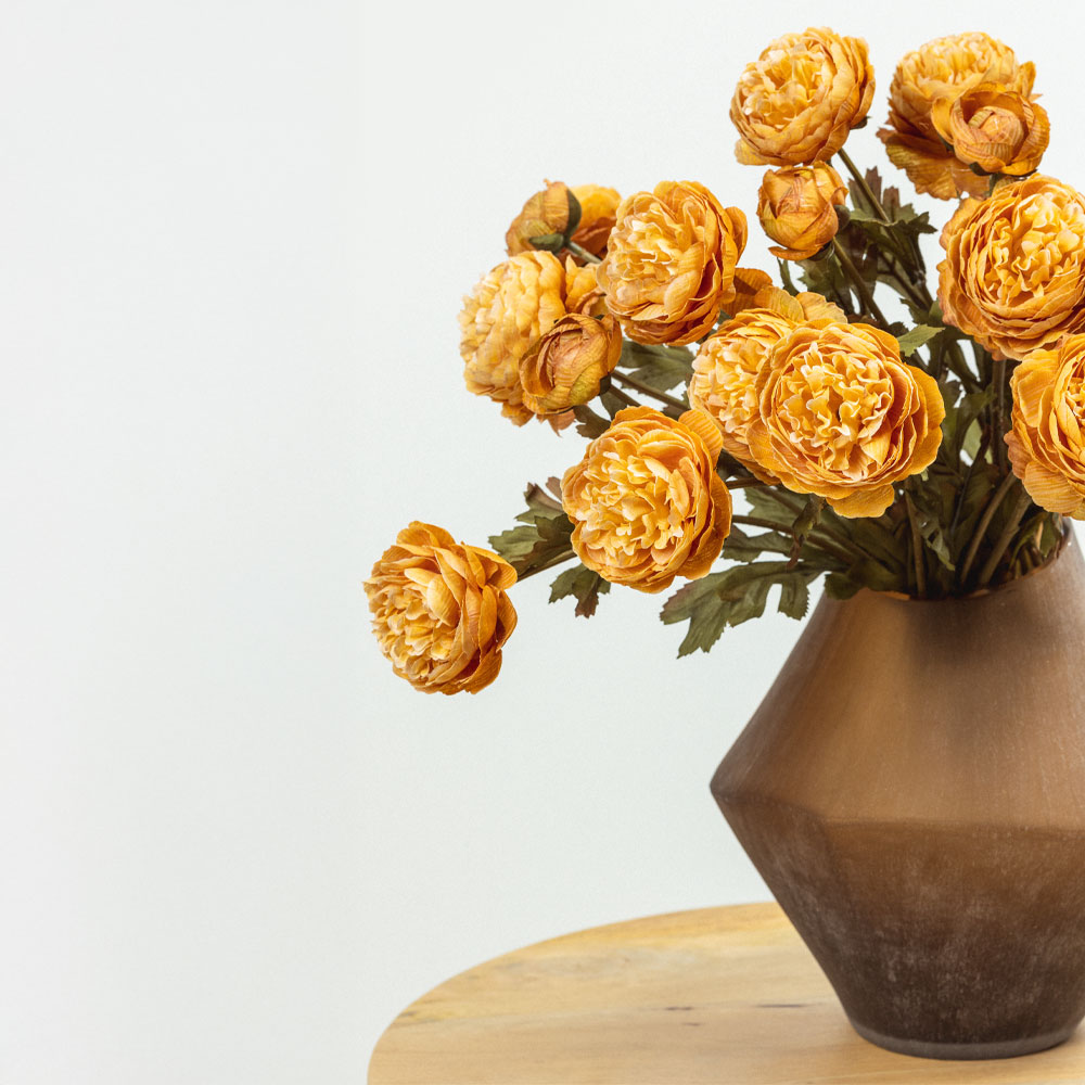 GRACEFUL RANUNCULUS ΛΟΥΛΟΥΔΙ ΤΕΧΝΗΤΟ 52 POLYESTER ΠΟΡΤΟΚΑΛΙ ΠΡΑΣΙΝΟ - Image 2