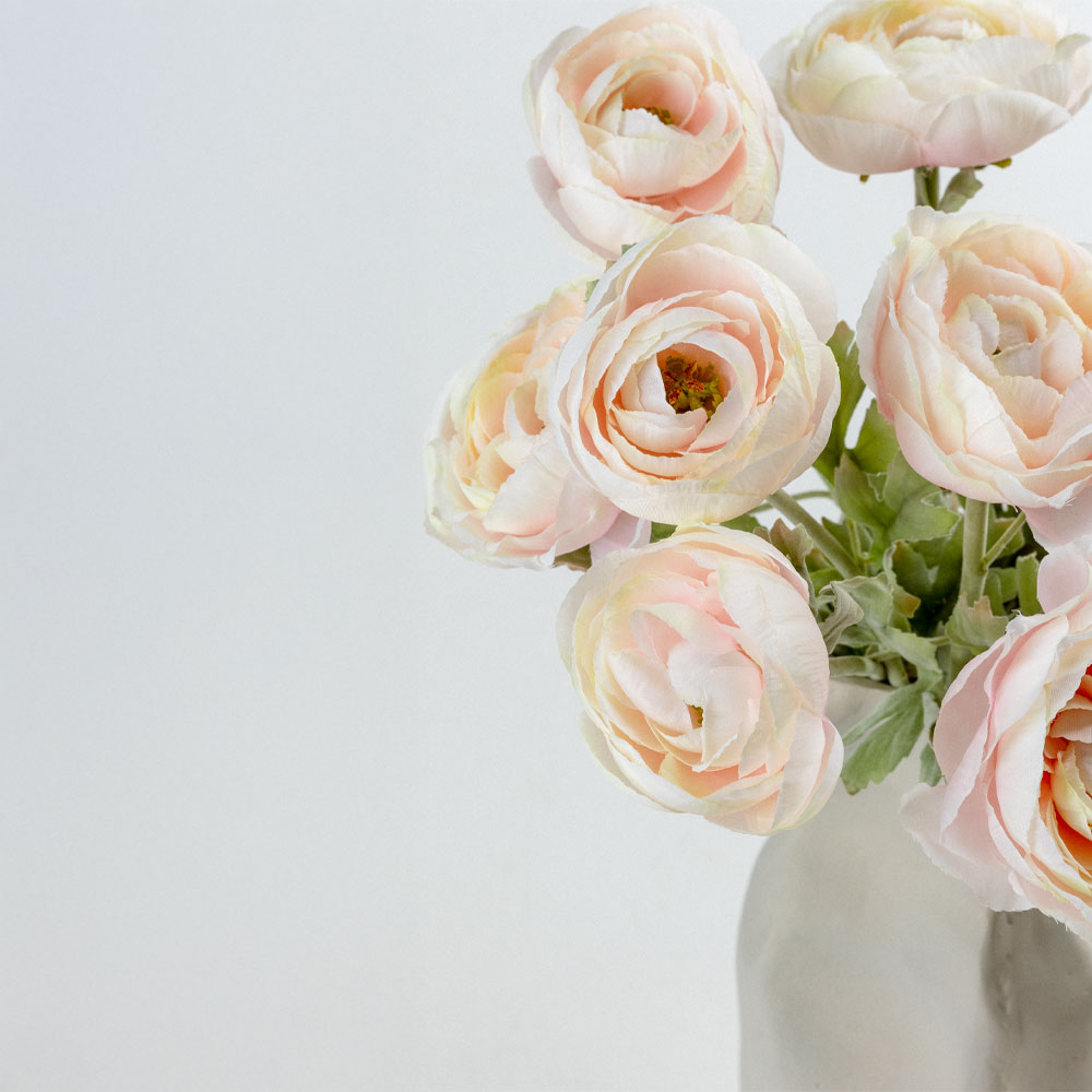RANUNCULUS ΛΟΥΛΟΥΔΙ ΤΕΧΝΗΤΟ 58 POLYESTER ΡΟΖ ΛΕΥΚΟ ΠΡΑΣΙΝΟ - Image 2