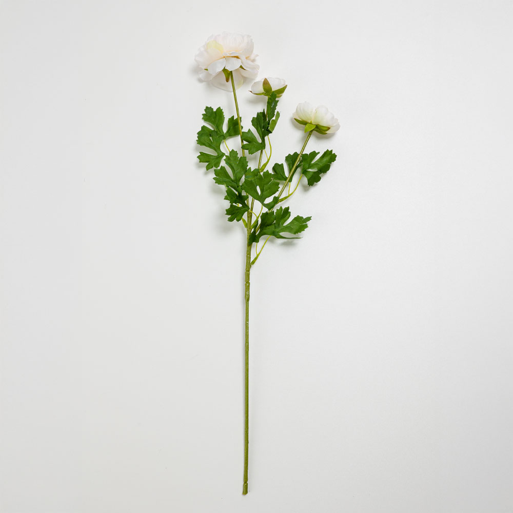 RANUNCULUS ΛΟΥΛΟΥΔΙ ΤΕΧΝΗΤΟ 61 POLYESTER ΛΕΥΚΟ ΠΡΑΣΙΝΟ