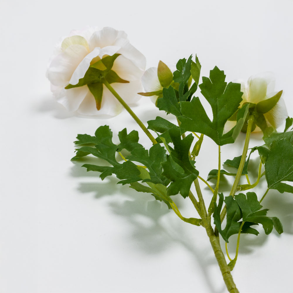 RANUNCULUS ΛΟΥΛΟΥΔΙ ΤΕΧΝΗΤΟ 61 POLYESTER ΛΕΥΚΟ ΠΡΑΣΙΝΟ - Image 4