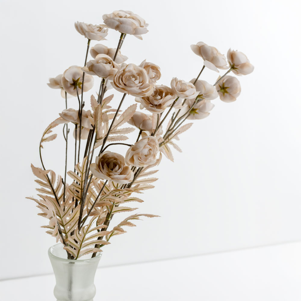 RANUNCULUS ΛΟΥΛΟΥΔΙ ΤΕΧΝΗΤΟ 81 POLYESTER ΛΕΥΚΟ ΜΠΕΖ - Image 3