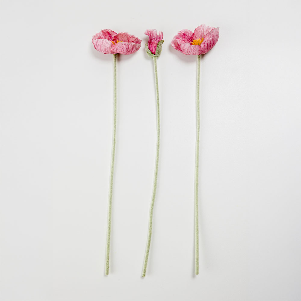 POPPY ΛΟΥΛΟΥΔΙ ΤΕΧΝΗΤΟ 61 POLYESTER ΡΟΖ ΣΚΟΥΡΟ