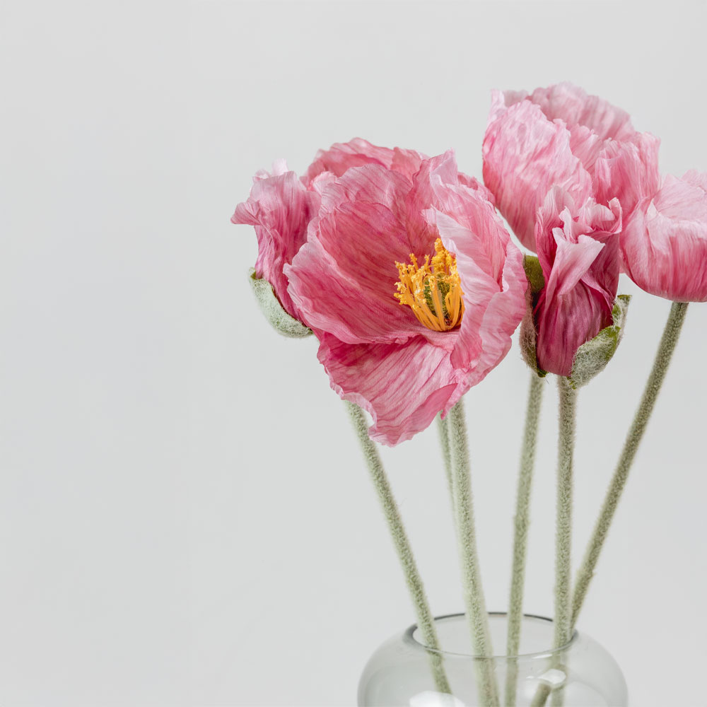 POPPY ΛΟΥΛΟΥΔΙ ΤΕΧΝΗΤΟ 61 POLYESTER ΡΟΖ ΣΚΟΥΡΟ - Image 2